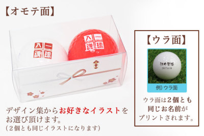 名入れゴルフボール紅白2個セット キャスコ キラスター