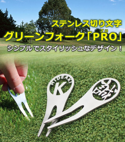 オリジナル】ステンレス切り文字グリーンフォークPRO オリジナル