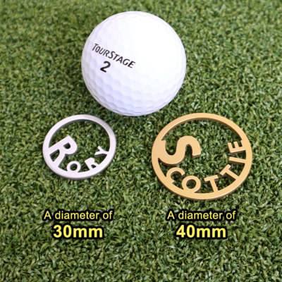 オリジナル】ステンレス切り文字ゴルフマーカー オリジナル プレゼント