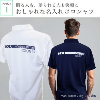 名入れ ポロシャツ（バックライン）